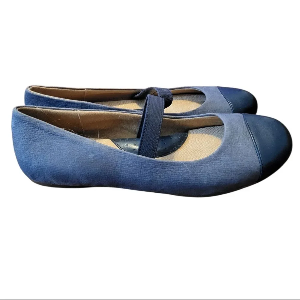 Softwalk Napa Womens Blue Extra Wide Mary Jane Flats Shoes, Size 7 - Picture 2 of 11